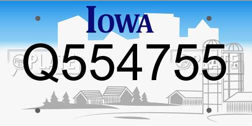 Q554755 Iowa License Plate