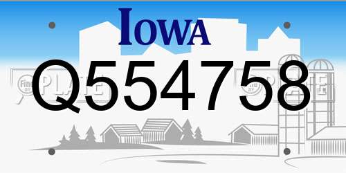Q554758 Iowa License Plate