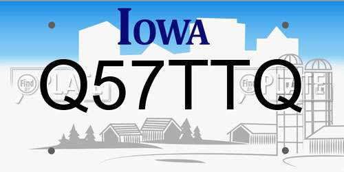 Q57TTQ Iowa License Plate