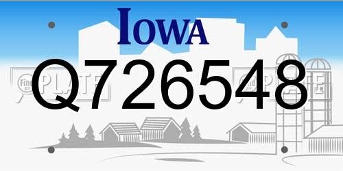 Q726548 Iowa License Plate