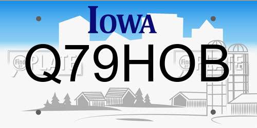 Q79HOB Iowa License Plate
