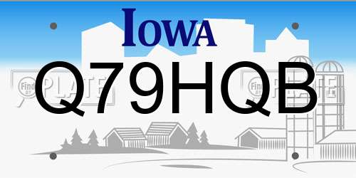 Q79HQB Iowa License Plate