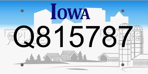 Q815787 Iowa License Plate