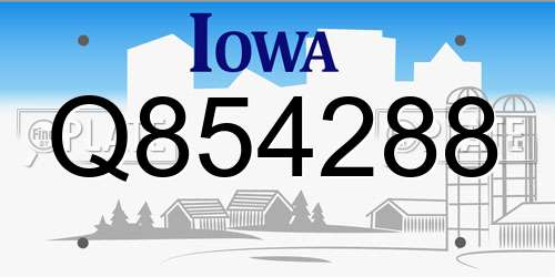 Q854288 Iowa License Plate