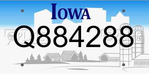 Q884288 Iowa License Plate