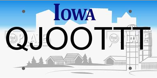 QJOOTTT Iowa License Plate