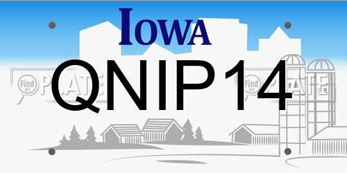 QNIP14 Iowa License Plate