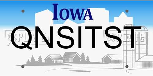 QNSITST Iowa License Plate