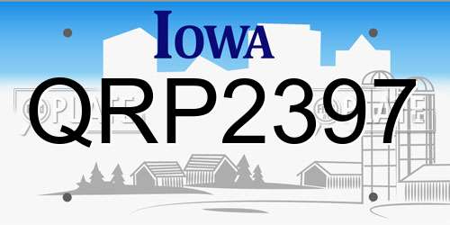 QRP2397 Iowa License Plate