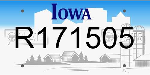 R171505 Iowa License Plate