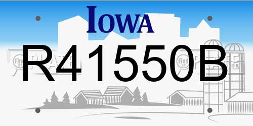 R41550B Iowa License Plate