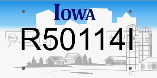R50114I Iowa License Plate