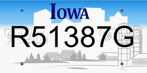 R51387G Iowa License Plate
