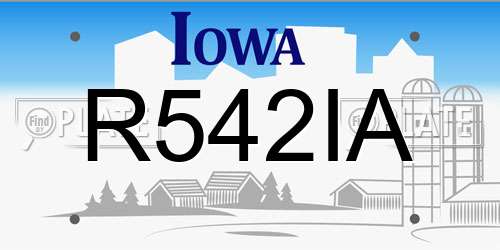 R542IA Iowa License Plate