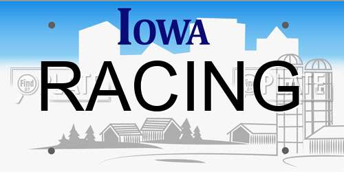 RACING Iowa License Plate