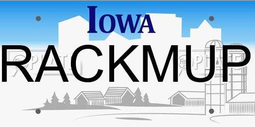 RACKMUP Iowa License Plate