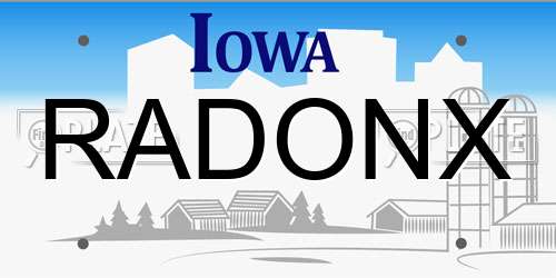 RADONX Iowa License Plate