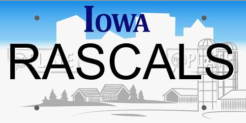 RASCALS Iowa License Plate