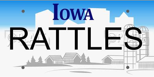 RATTLES Iowa License Plate