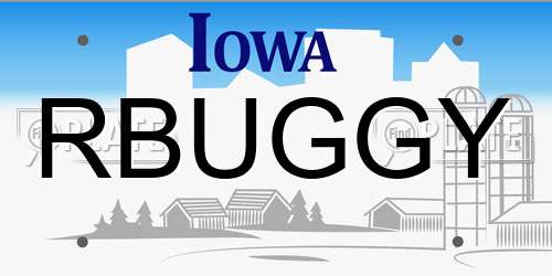 RBUGGY Iowa License Plate
