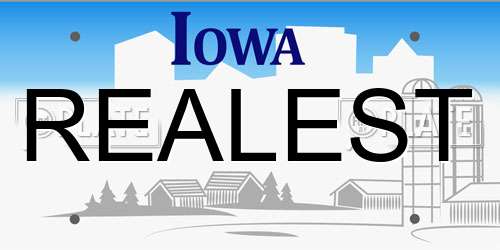 REALEST Iowa License Plate