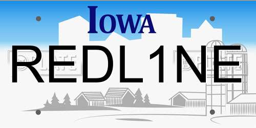 REDL1NE Iowa License Plate