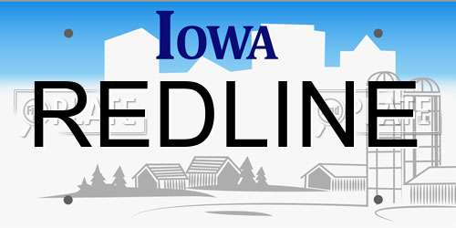 REDLINE Iowa License Plate