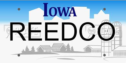 REEDCO Iowa License Plate