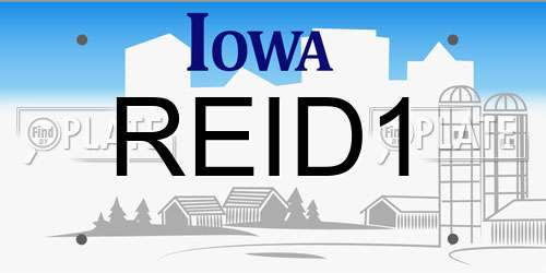 REID1 Iowa License Plate