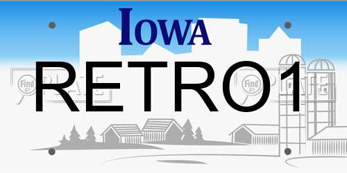 RETRO1 Iowa License Plate