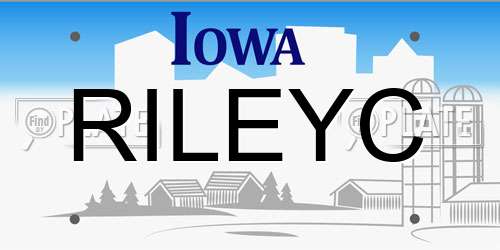 RILEYC Iowa License Plate