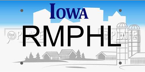 RMPHL Iowa License Plate