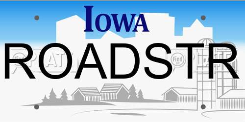 ROADSTR Iowa License Plate