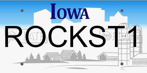 ROCKST1 Iowa License Plate