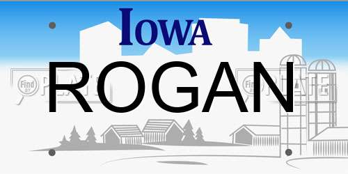 ROGAN Iowa License Plate