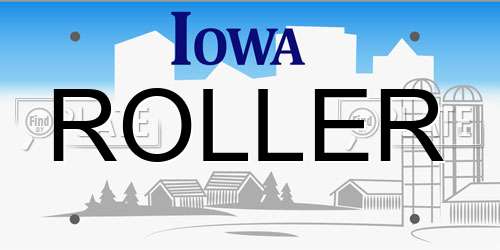 ROLLER Iowa License Plate