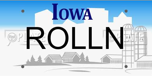 ROLLN Iowa License Plate