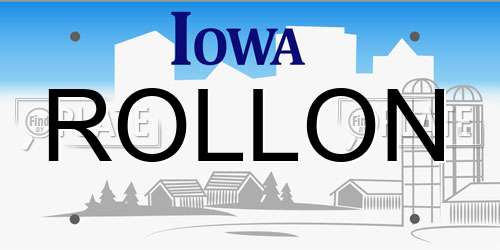 ROLLON Iowa License Plate