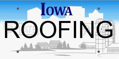 ROOFING Iowa License Plate