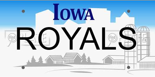ROYALS Iowa License Plate