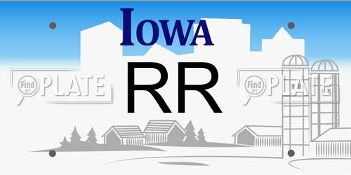 RR Iowa License Plate