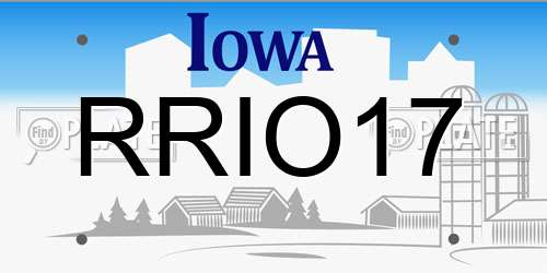 RRIO17 Iowa License Plate