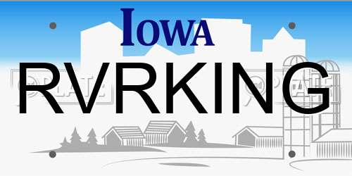 RVRKING Iowa License Plate