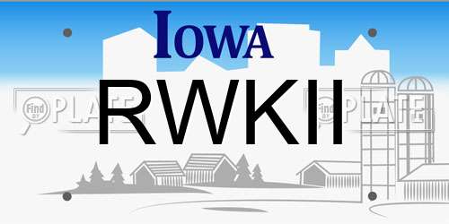 RWKII Iowa License Plate