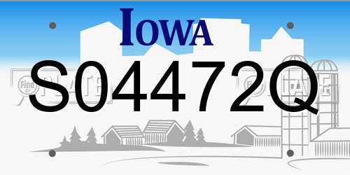 S04472Q Iowa License Plate
