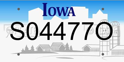 S04477O Iowa License Plate