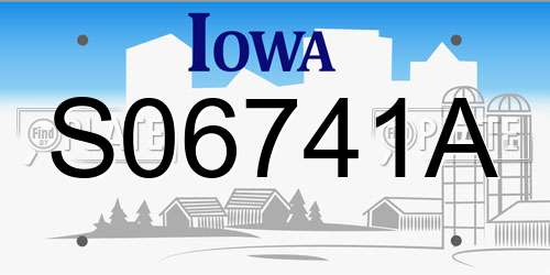 S06741A Iowa License Plate
