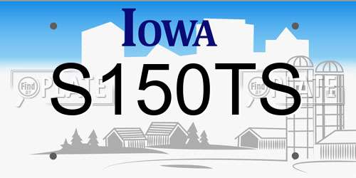 S150TS Iowa License Plate