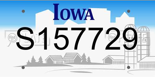 S157729 Iowa License Plate