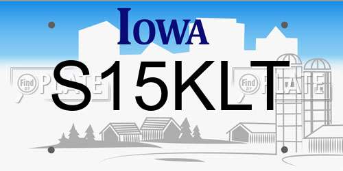 S15KLT Iowa License Plate